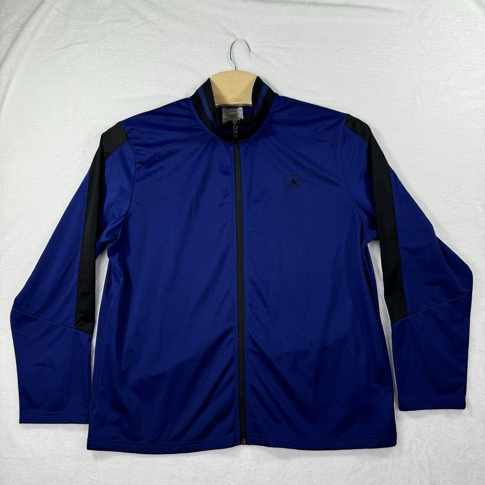 AND1 One Basketball Track Jacket Mens 2XL XXL Blue Black Long Sleeve Full Zip